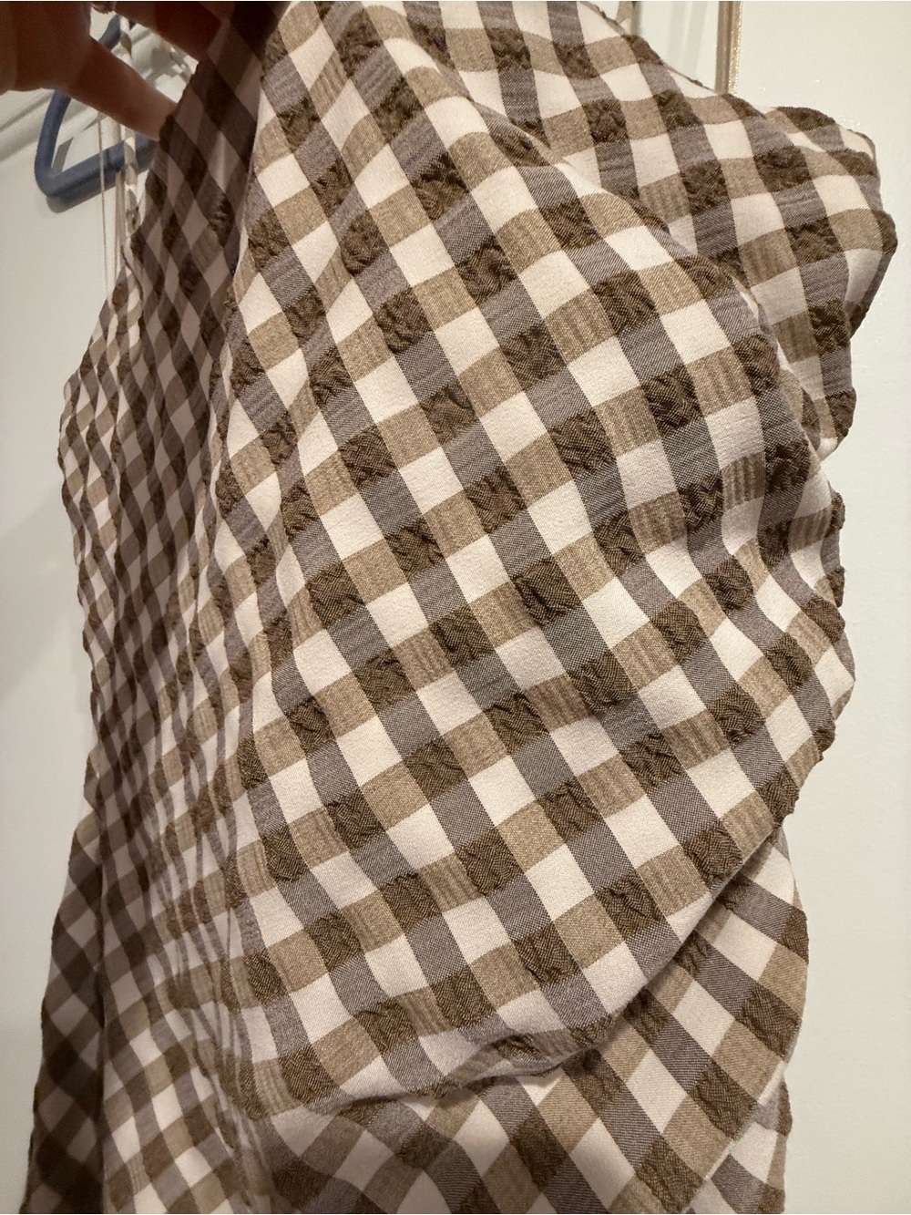 Zara Brown Gingham Dress Medium - Picture 5 of 7
